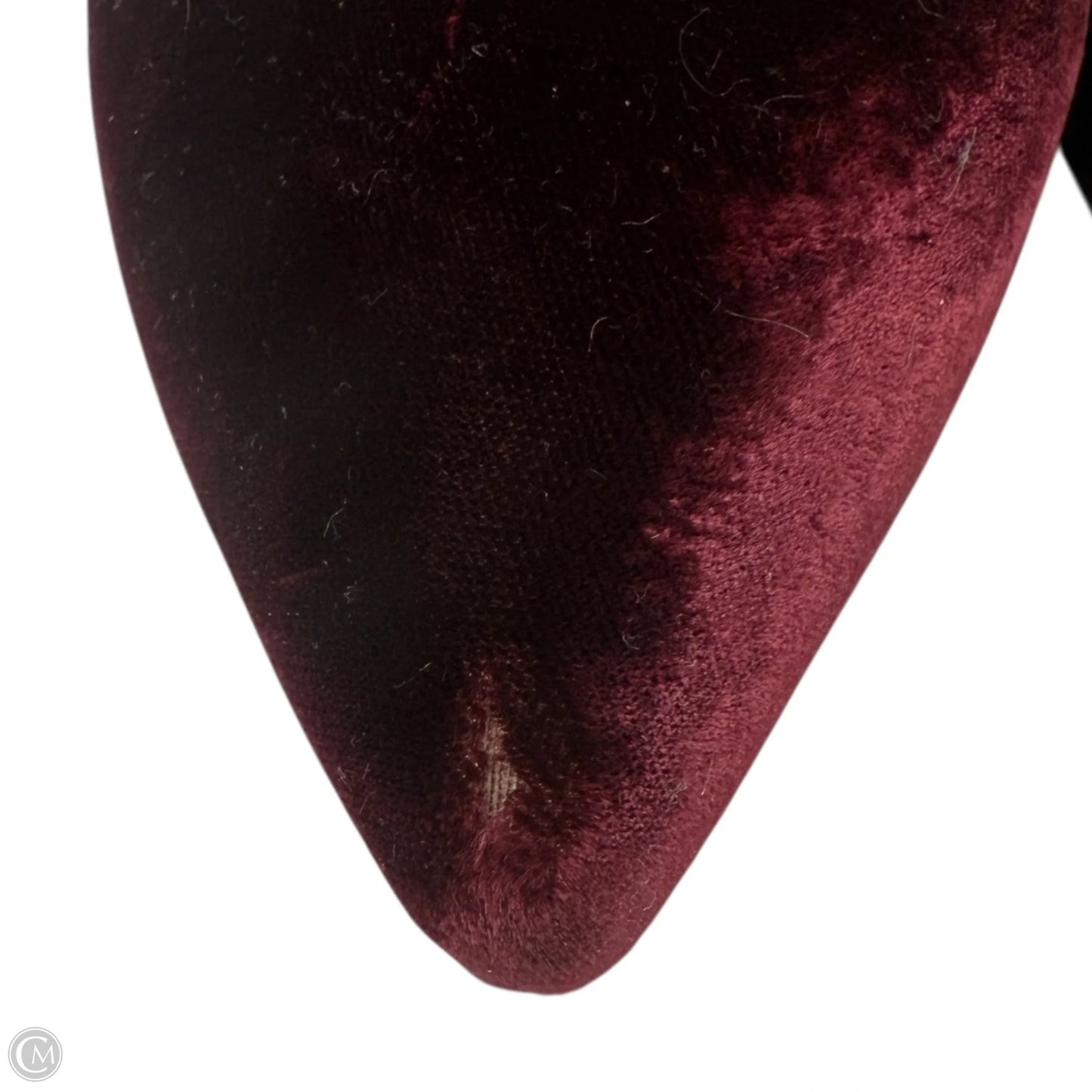 Dina Velvet Stiletto Pumps Designer By Alice + Olivia In Burgundy, Size: 8/38