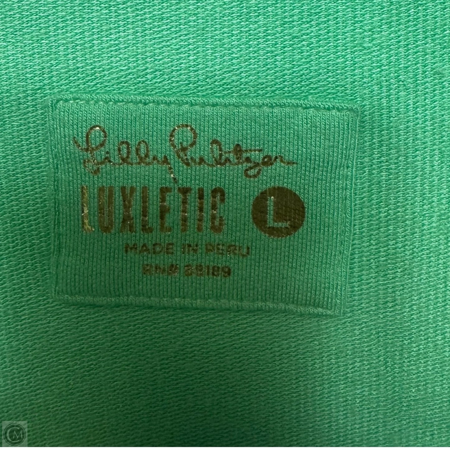 Athletic Top Long Sleeve Designer By Luxletic Lilly Pulitzer In Green, Size: L