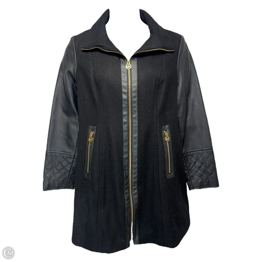 Wool Blend Coat By Michael By Michael Kors In Black, Size: 12