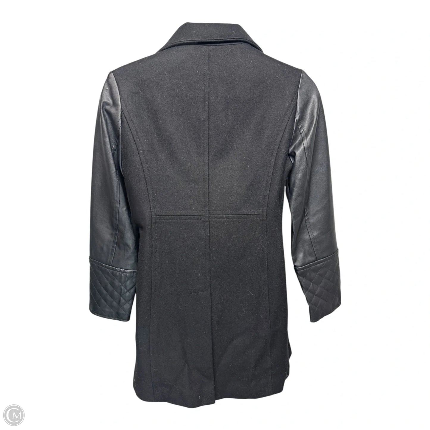 Wool Blend Coat By Michael By Michael Kors In Black, Size: 12