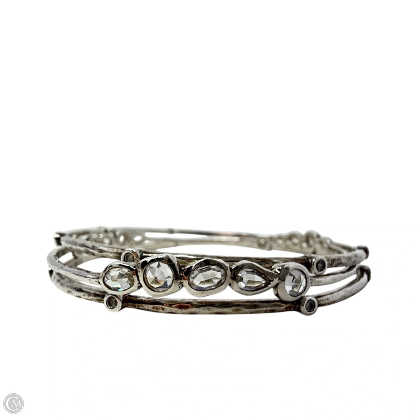 Sterling Silver Magnifique & Star Spangled Bangle Bracelet Set By Silpada, Size: 03 Piece Set