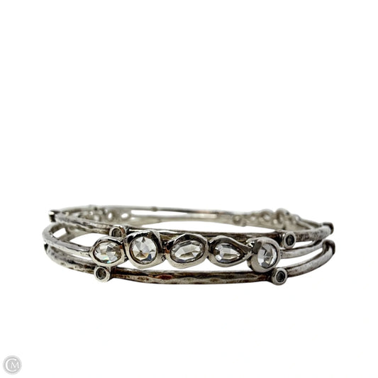 Sterling Silver Magnifique & Star Spangled Bangle Bracelet Set By Silpada, Size: 03 Piece Set