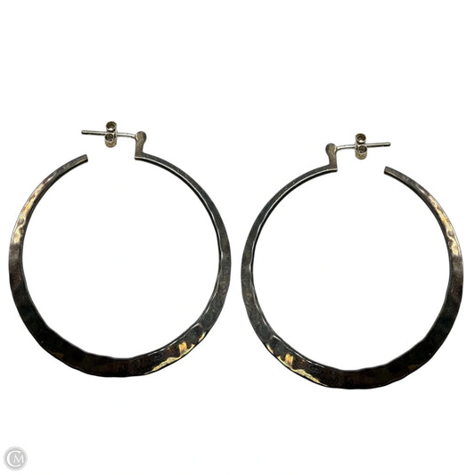 Sterling Silver Hammered Hoop Earrings P1287 By Silpada