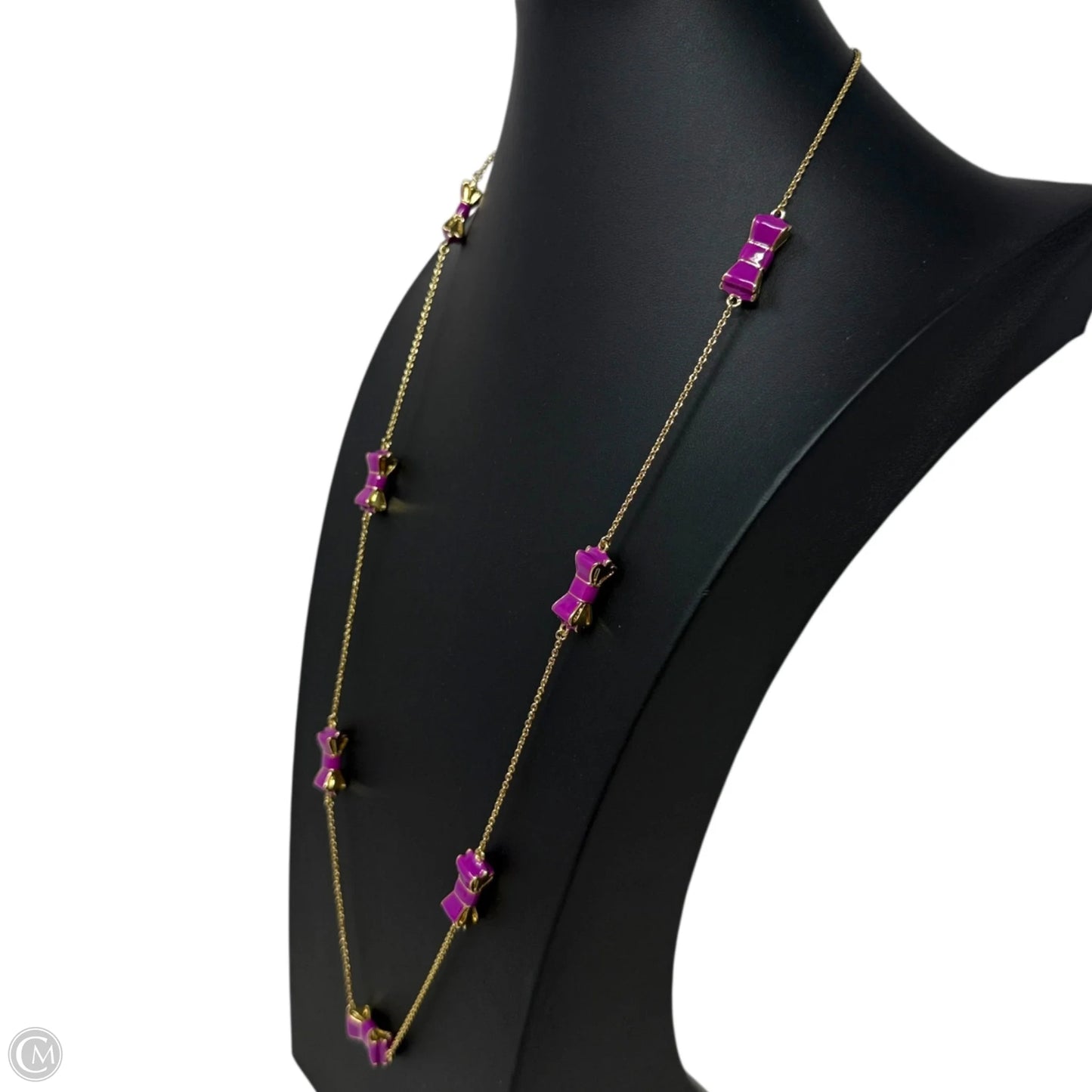 Take A Bow Enamel Bow Station Necklace Designer By Kate Spade