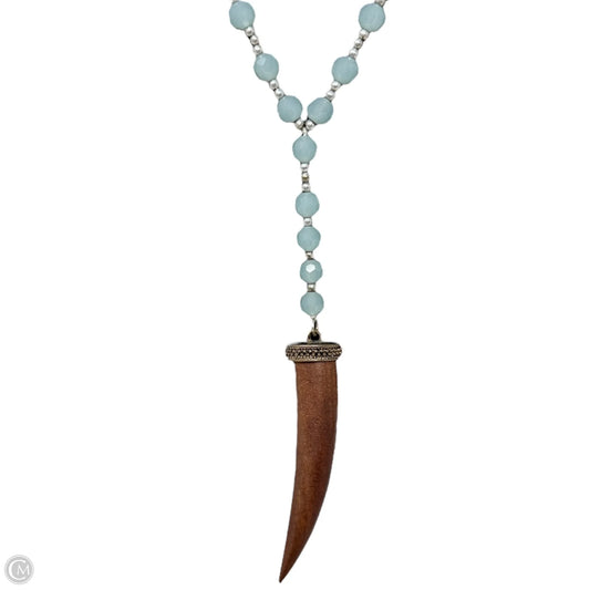 Beaded Horn Y Necklace