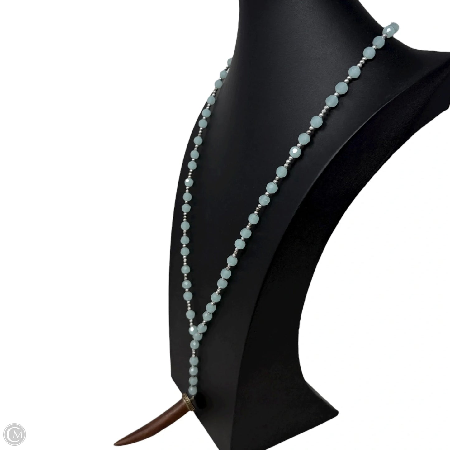 Beaded Horn Y Necklace