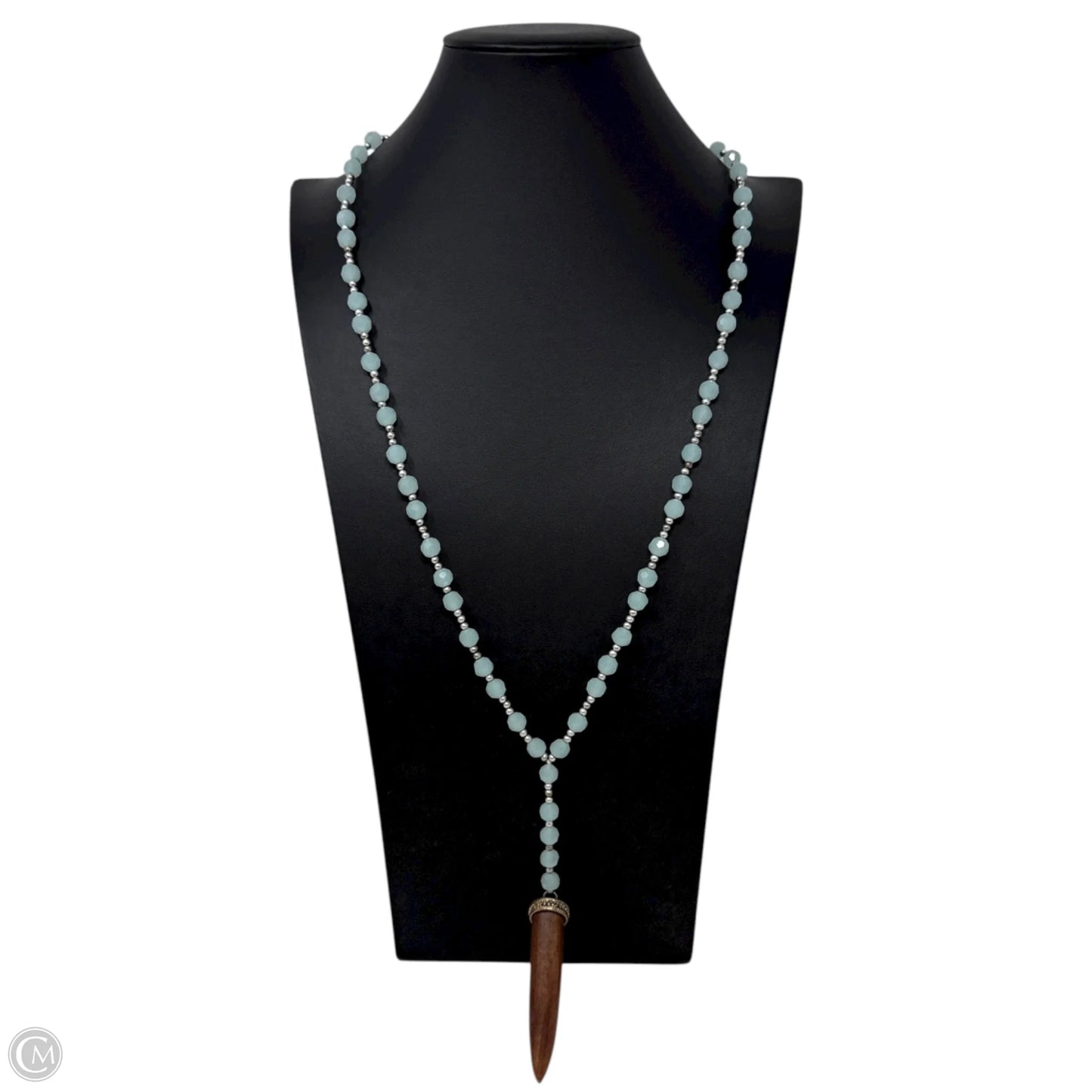 Beaded Horn Y Necklace