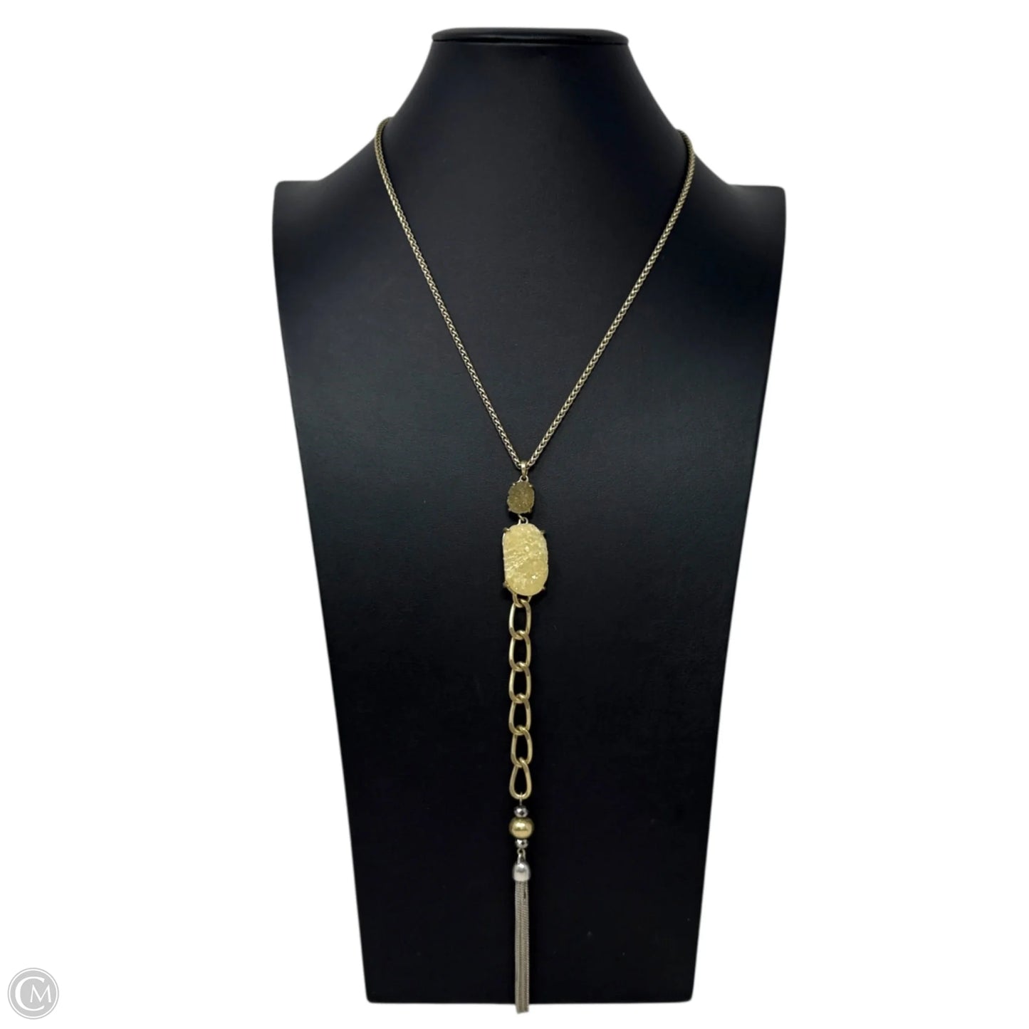 DruzyGold Tone Chain Tassel Y-Drop Long Necklace By Lucky Brand