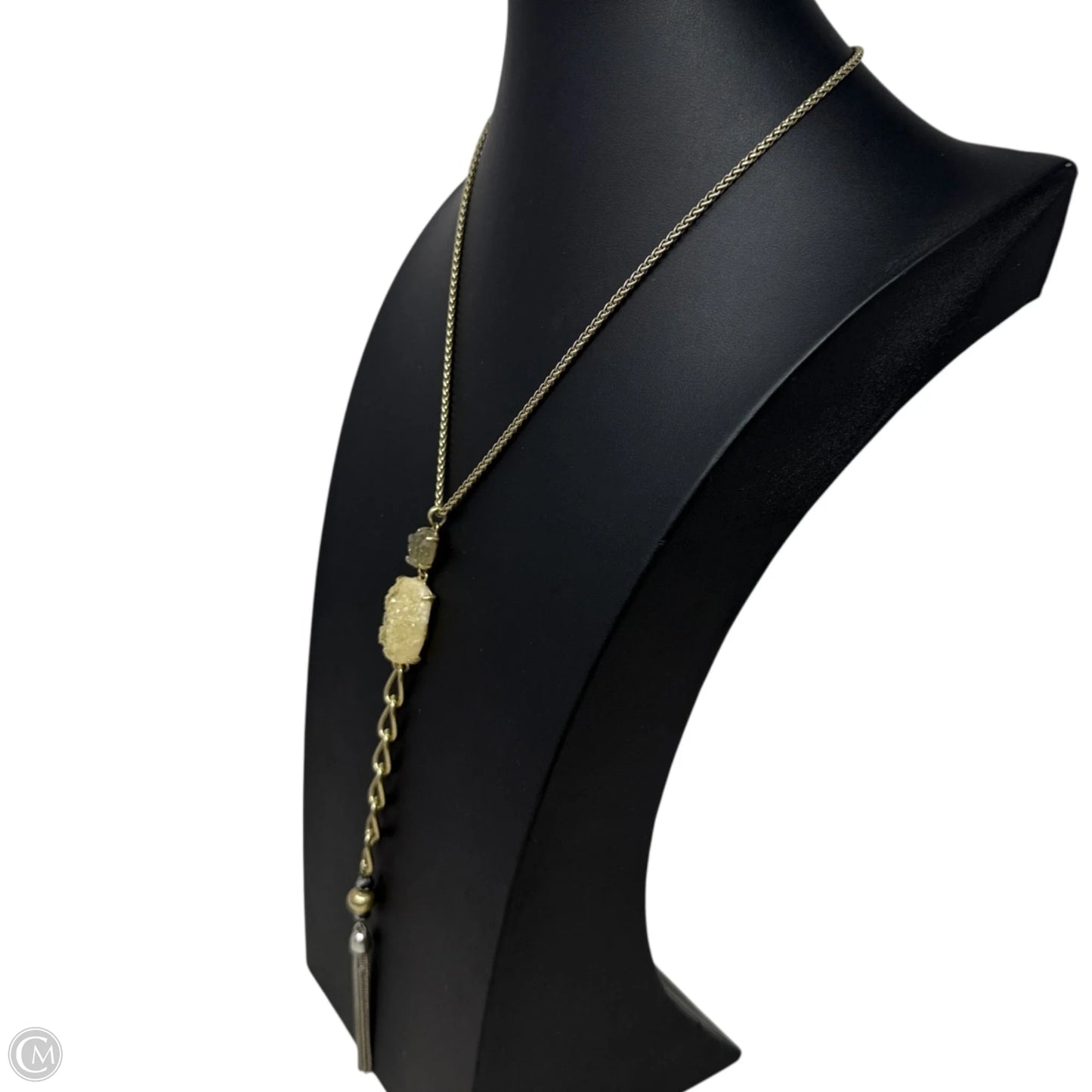 DruzyGold Tone Chain Tassel Y-Drop Long Necklace By Lucky Brand