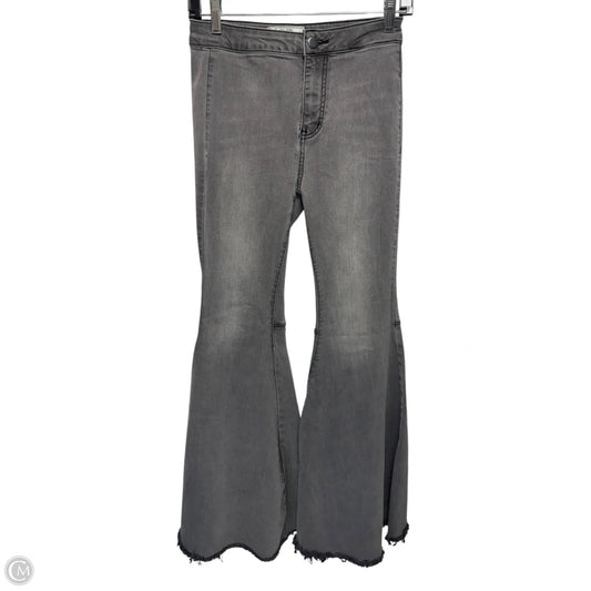 Jeans Flared By Free People In Grey Denim, Size: 2