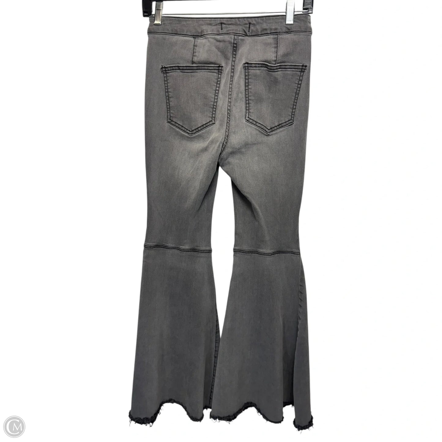 Jeans Flared By Free People In Grey Denim, Size: 2