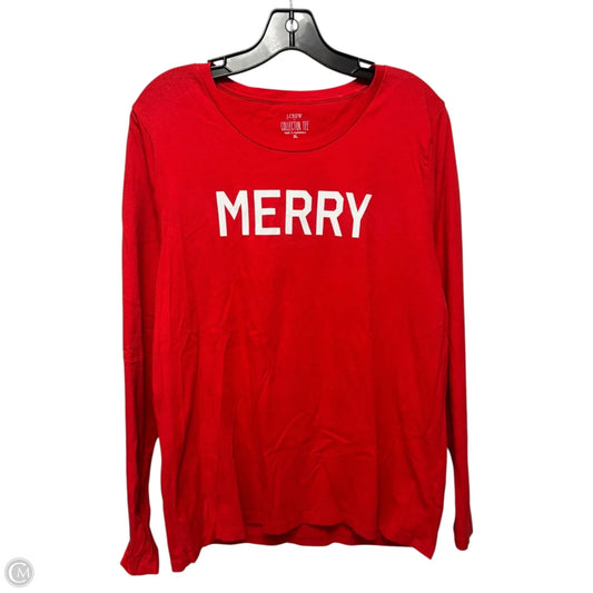 Merry Top Long Sleeve By J. Crew In Red, Size: Xl
