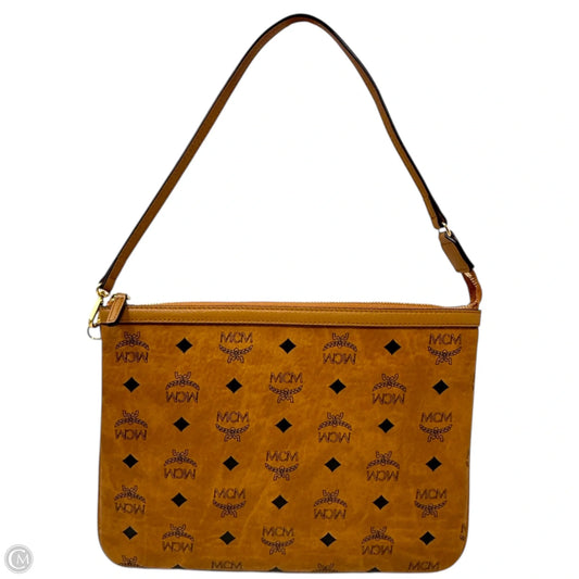 Visetos Pochette Wristlet Luxury Designer By MCM In Coated Canvas & Leather, Size: Medium