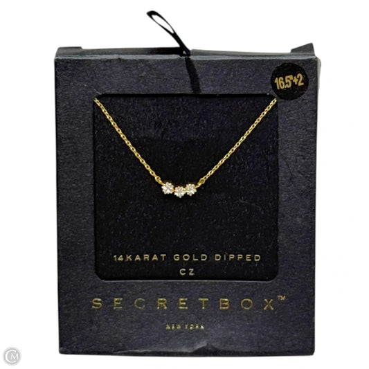 14K Gold Dipped & CZ Necklace By Secret Box