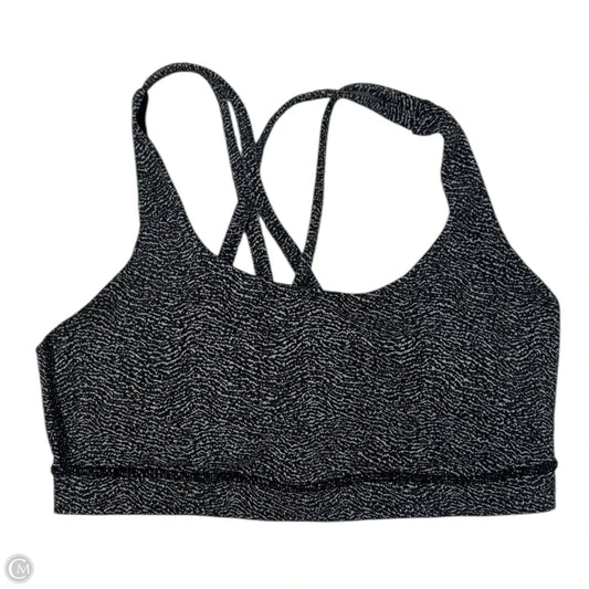 Athletic Bra By Lululemon In Black & White, Size: 8