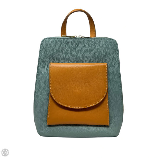 Made In Italy Blaze Your Trail Convertible Leather Backpack By Divina Firenze, Size: Medium