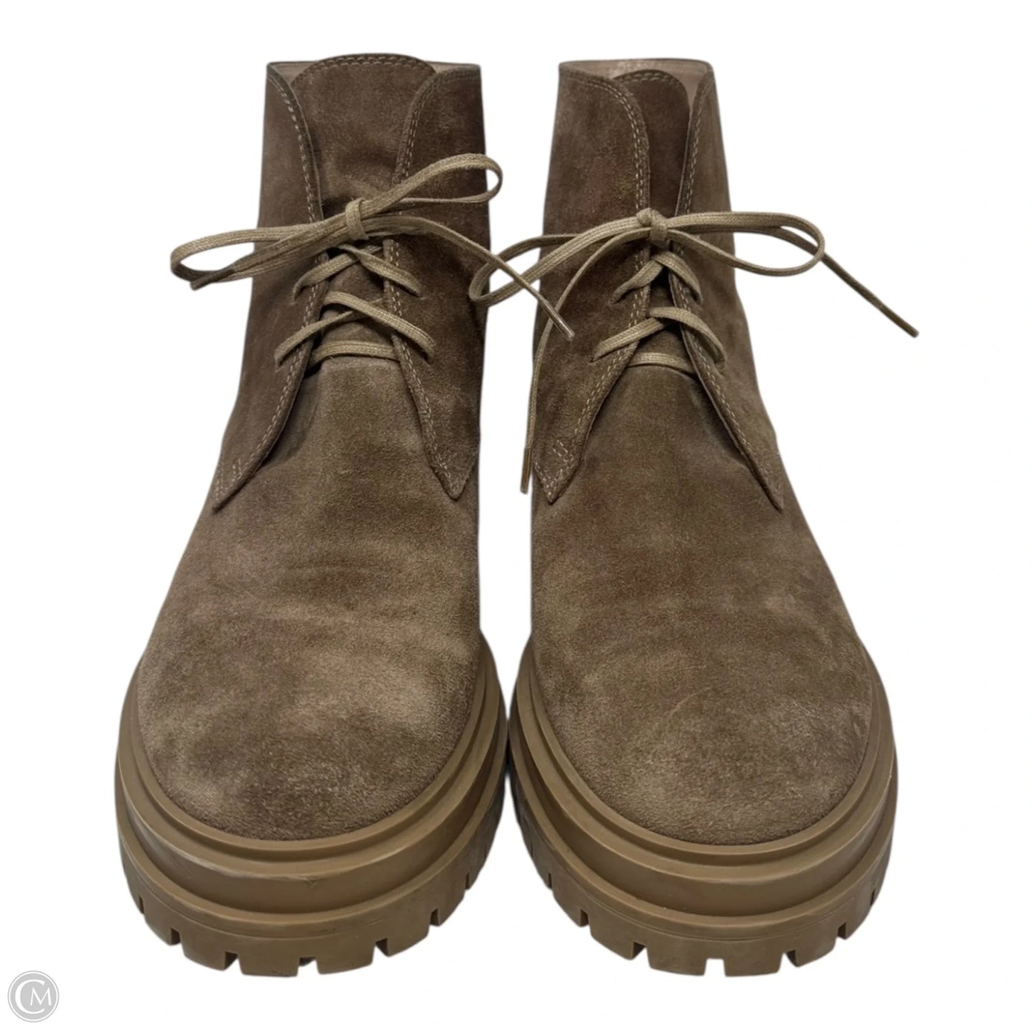 Humphrey Suede Desert Ankle Boots Designer By Gianvito Rossi In Tan, Size: 7