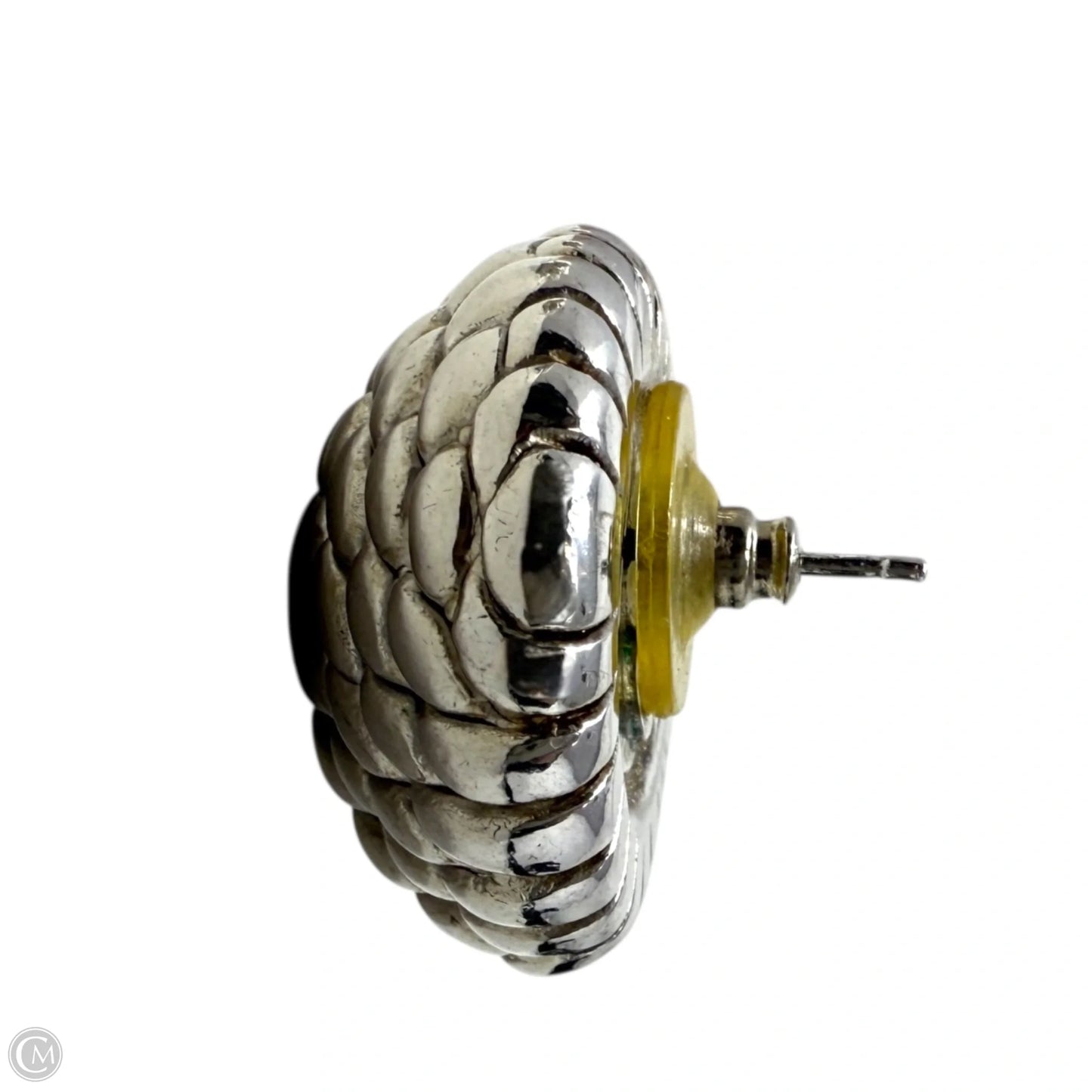 Vintage 925 Sterling Silver Textured Woven Stud Earrings