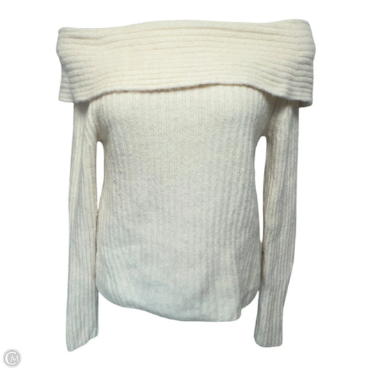 Wool Blend Sweater By Banana Republic In Cream, Size: L