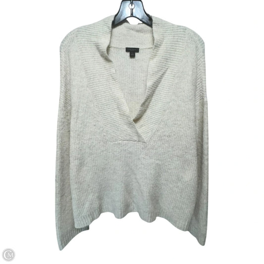 Sweater By Ann Taylor In Cream, Size: L