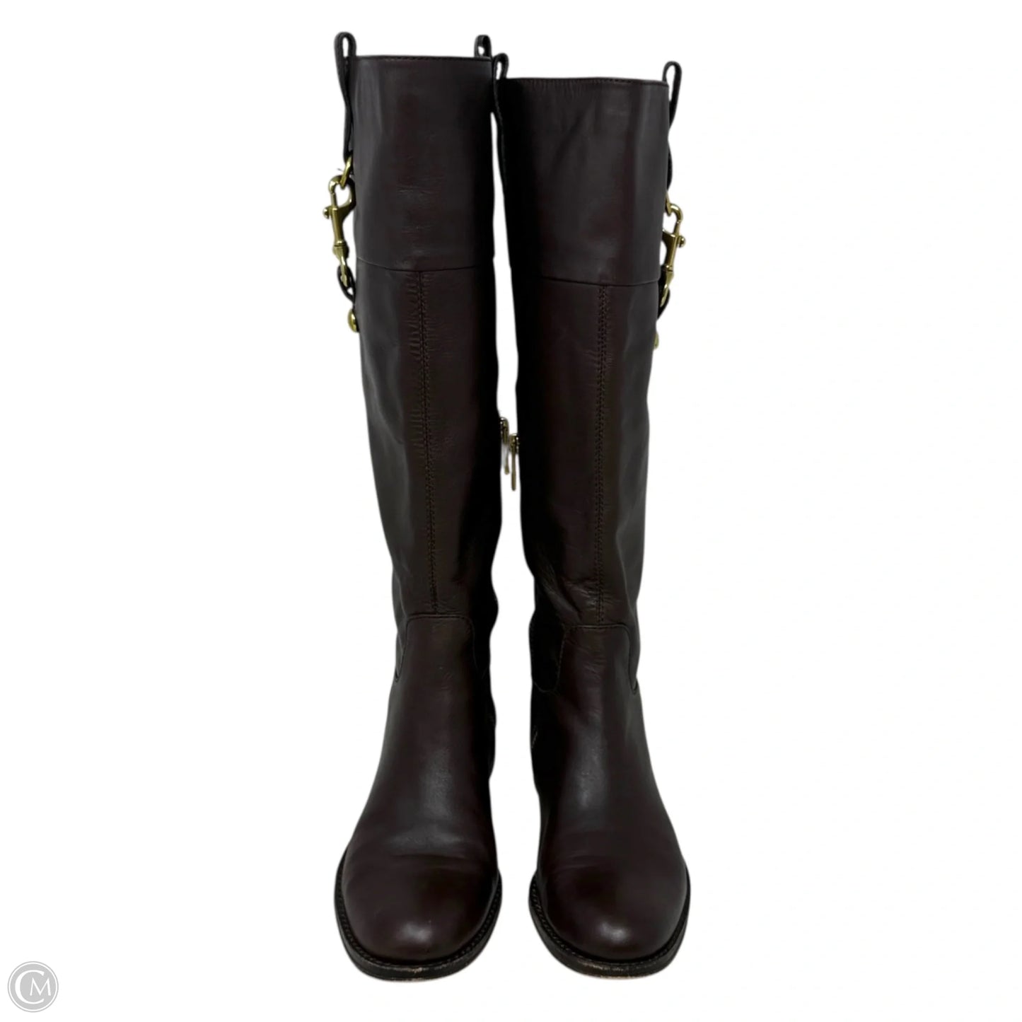 Martta Riding Boots Designer By Coach In Brown, Size: 7.5
