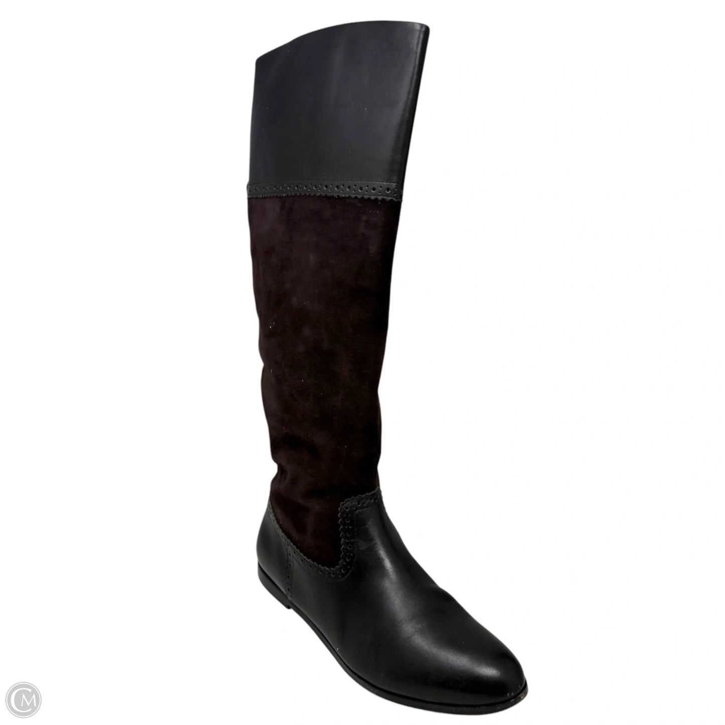 Leather Knee High Boots By Brooks Brothers In Brown, Size: 8