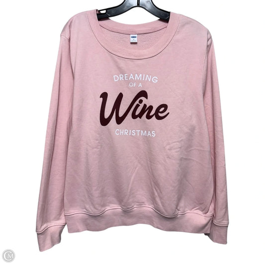 Sweatshirt Crewneck By Old Navy In Pink, Size: Xl