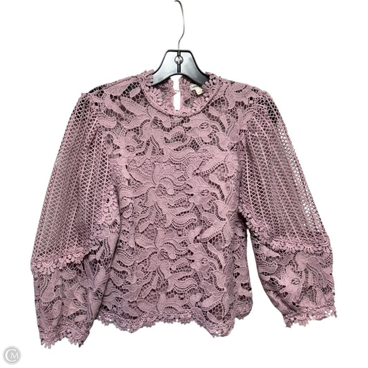 Top Long Sleeve By Ultra Pink In Mauve, Size: S