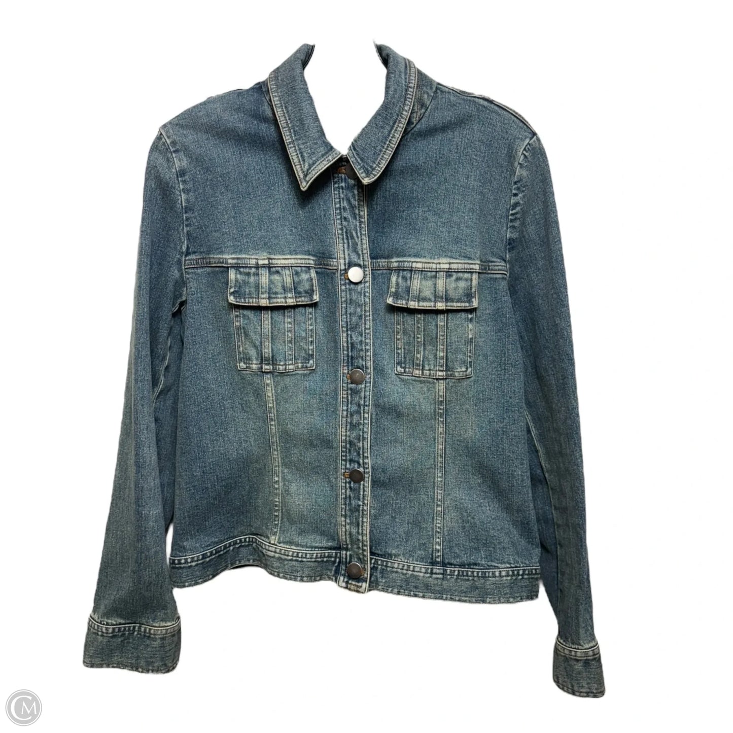 Jacket Denim By Company In Animal Print, Size: 14