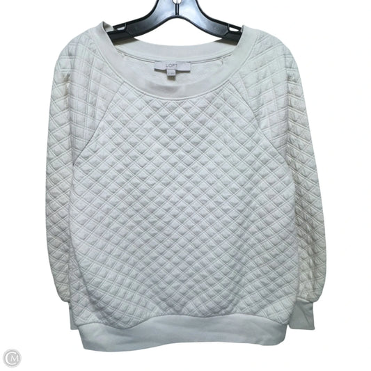 Top Long Sleeve By Loft In Cream, Size: S