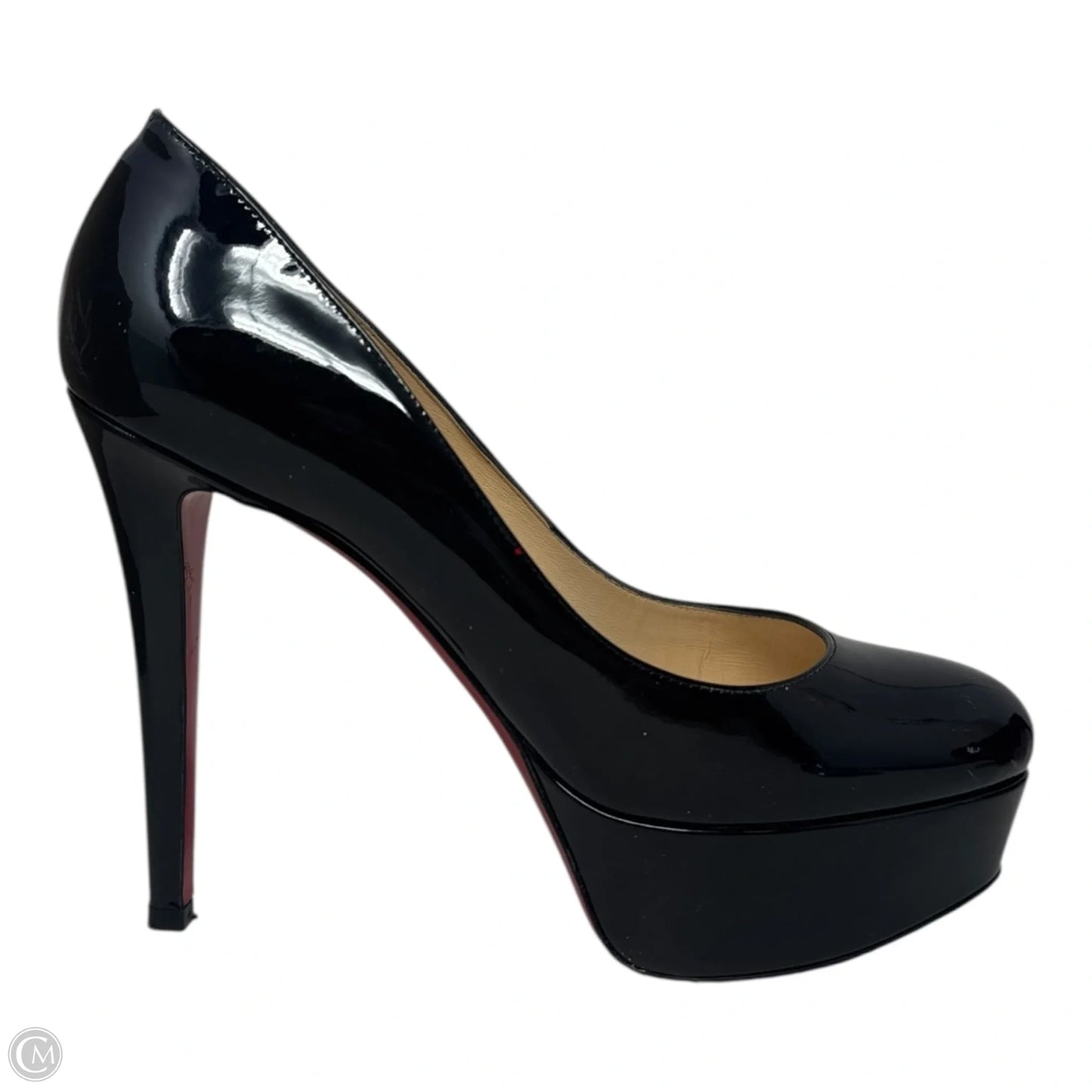 Bianca 120 Patent Shoes Luxury Designer By Christian Louboutin In Black, Size: 7 (IT 37.5)