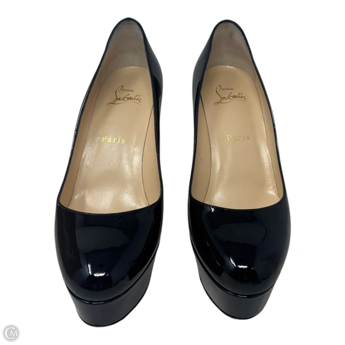 Bianca 120 Patent Shoes Luxury Designer By Christian Louboutin In Black, Size: 7 (IT 37.5)