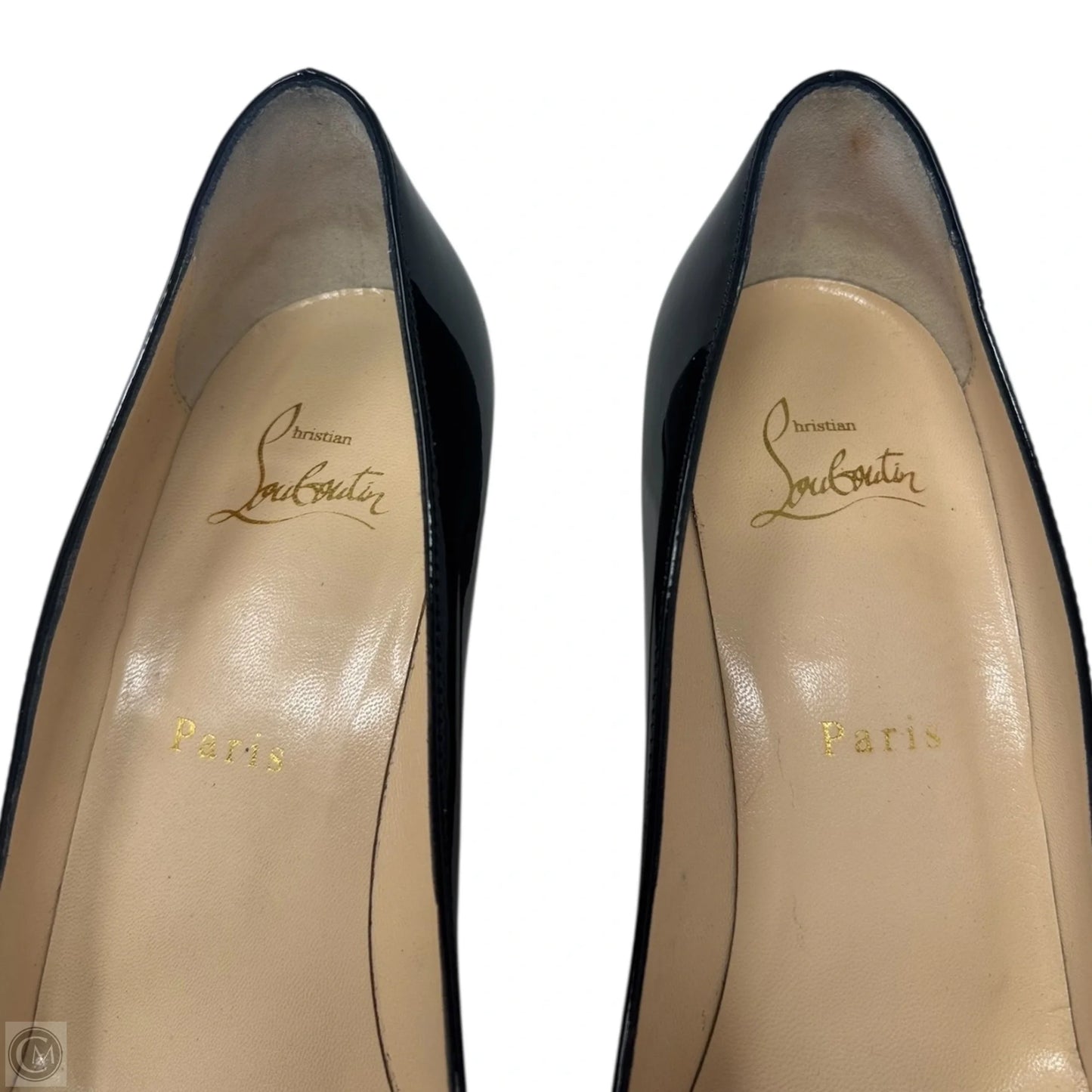 Bianca 120 Patent Shoes Luxury Designer By Christian Louboutin In Black, Size: 7 (IT 37.5)