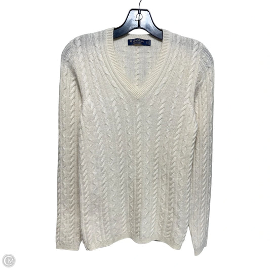 Cable Knit Sweater Cashmere By Brooks Brothers In Cream, Size: Xs