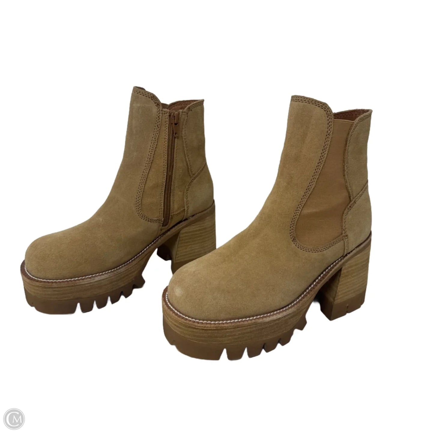 Preston Platform Ankle Boots By Jeffrey Campbell X Free People In Tan, Size: 8