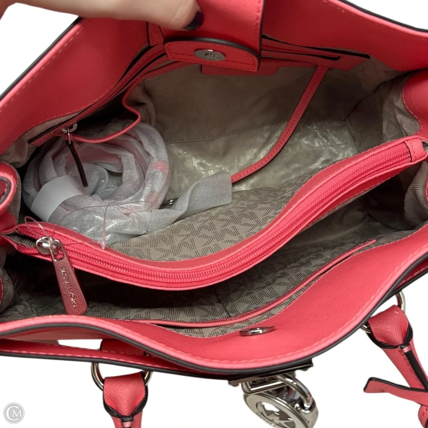 Hamilton Satchel Handbag Leather By Michael By Michael Kors, Size: Large