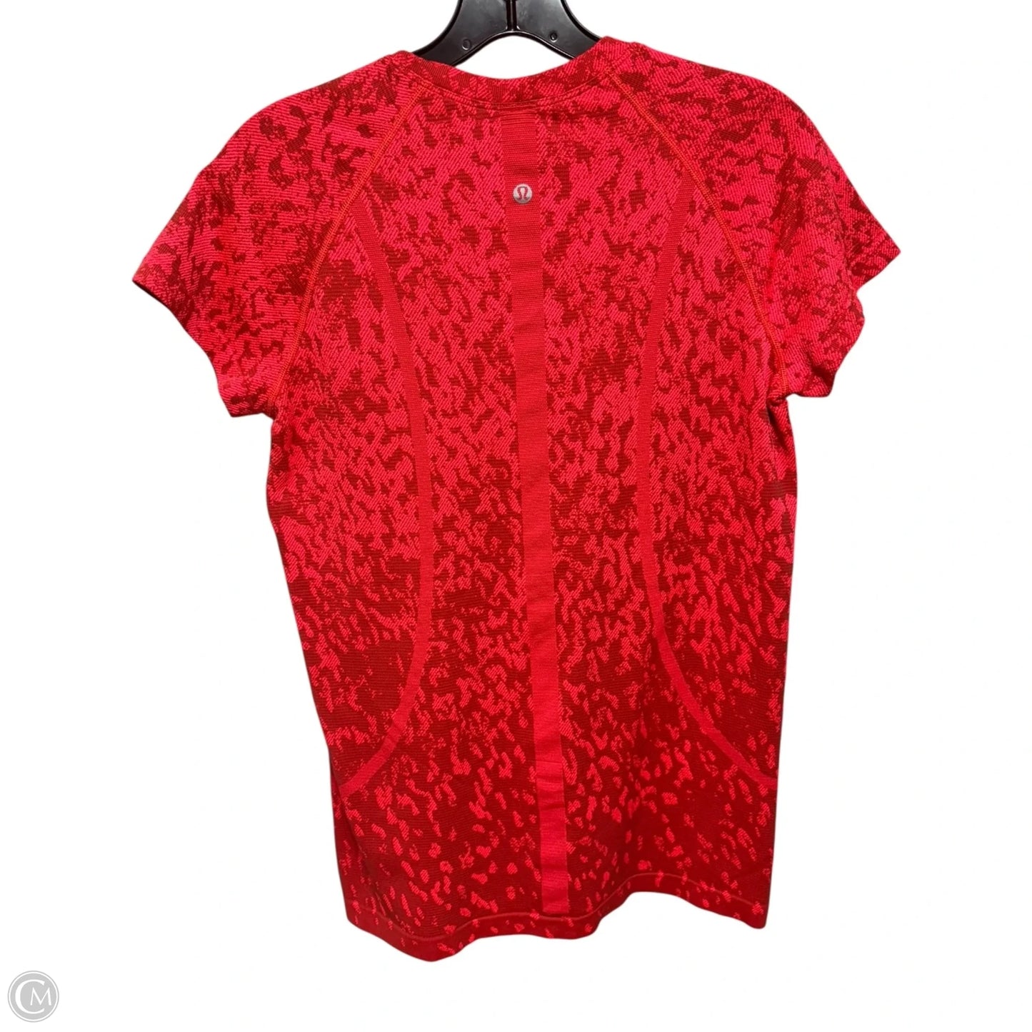 Athletic Top Short Sleeve By Lululemon In Orange, Size: M