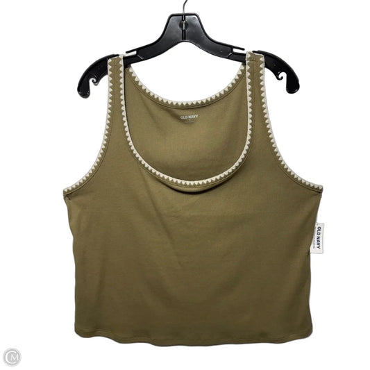 Top Sleeveless By Old Navy In Green, Size: 3x