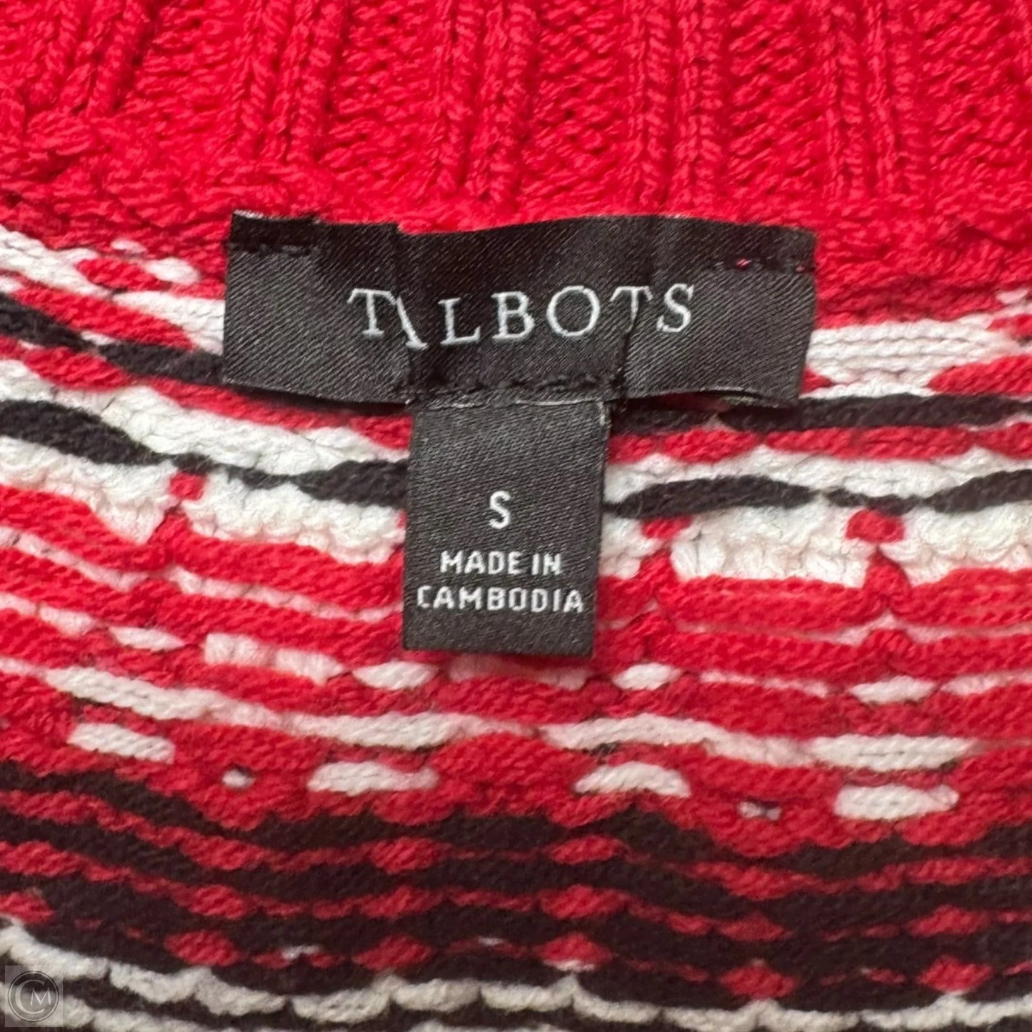 Sweater Cardigan By Talbots In Multi-colored, Size: S