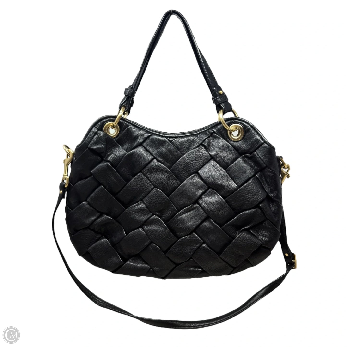 Genevieve Woven Leather Shoulder Bag By Cole-haan, Size: Medium