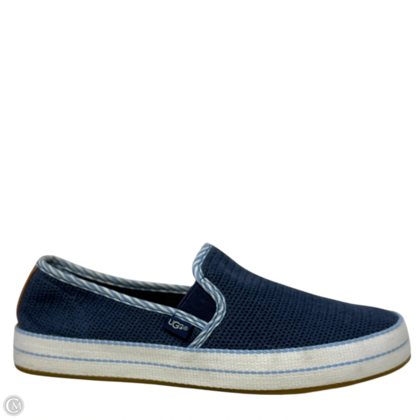 Bren Waves Slip On Sneakers Designer By Ugg In Blue, Size: 8