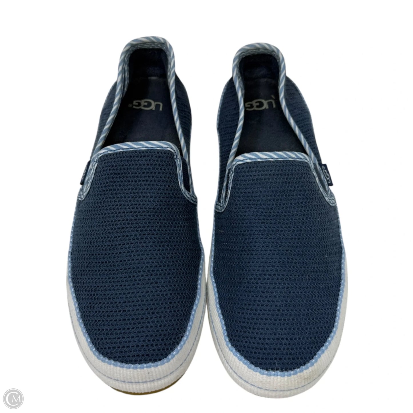 Bren Waves Slip On Sneakers Designer By Ugg In Blue, Size: 8