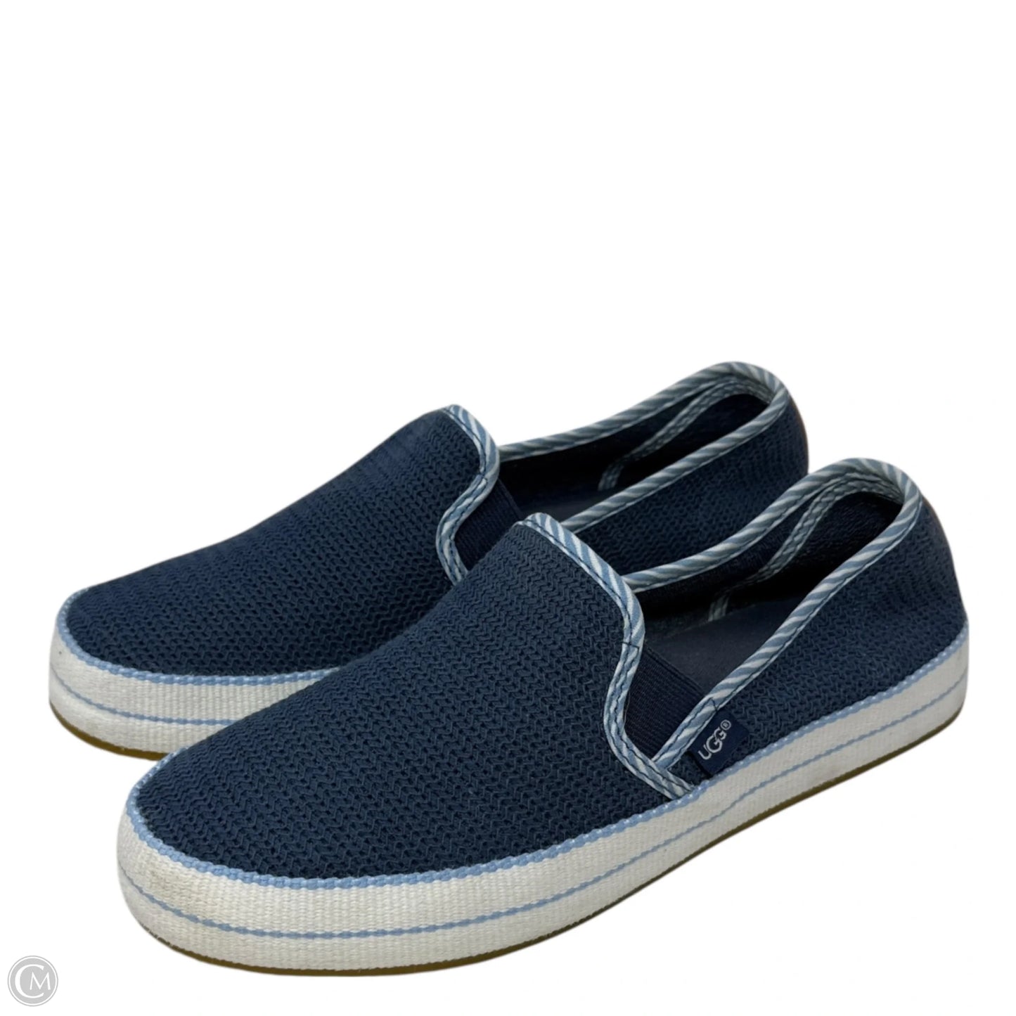 Bren Waves Slip On Sneakers Designer By Ugg In Blue, Size: 8