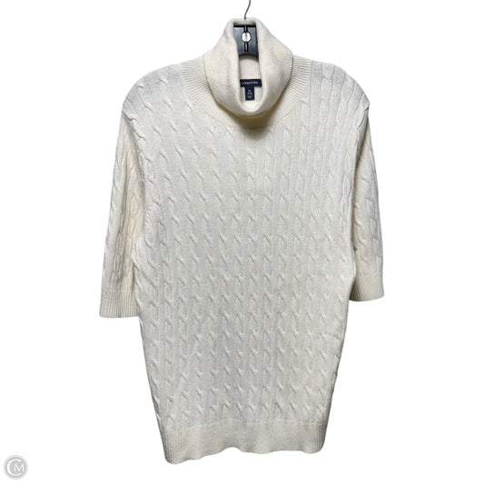 Sweater Short Sleeve By Lands End In Cream, Size: Xl