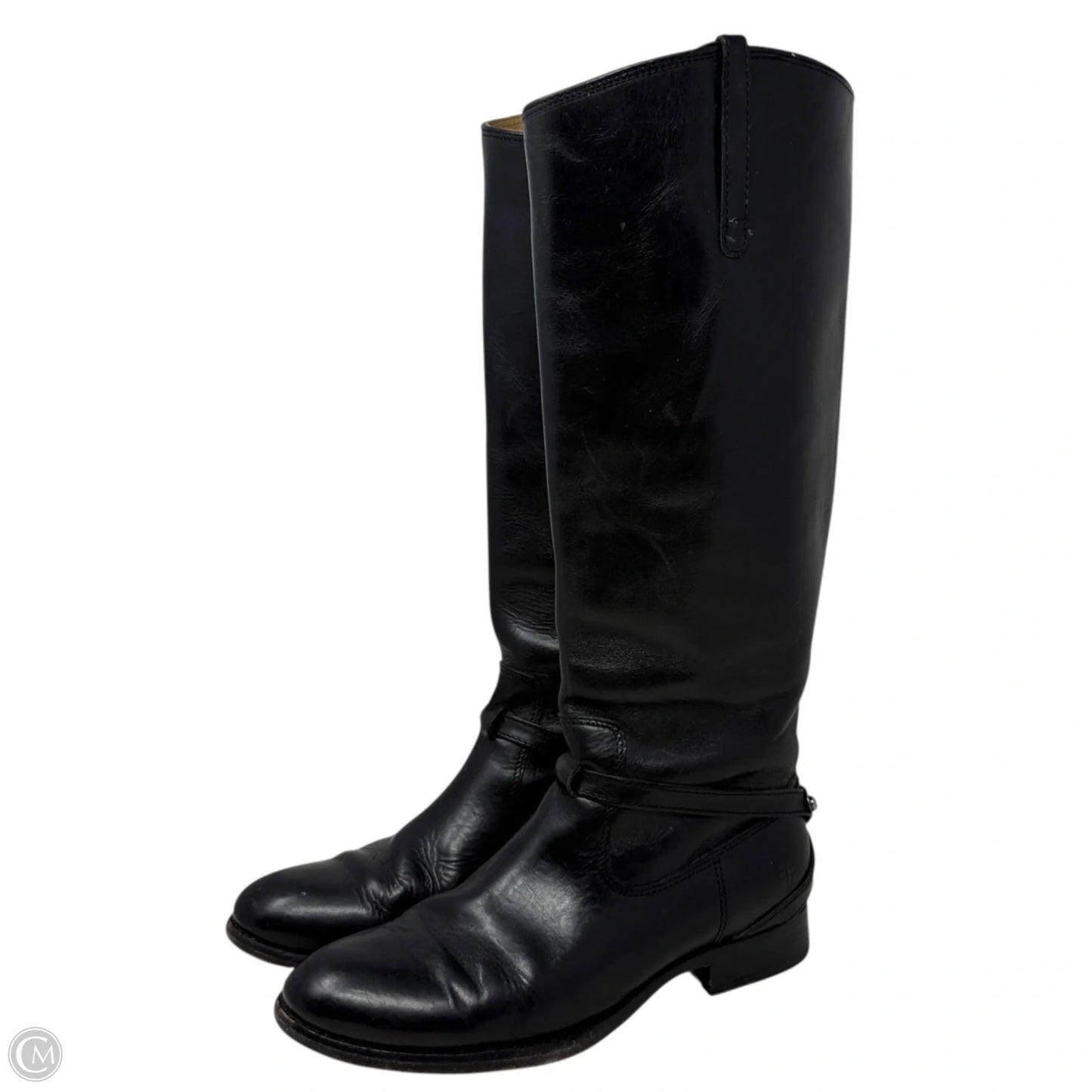 Lindsey Plate Riding Boots By Frye And Co In Black, Size: 7.5