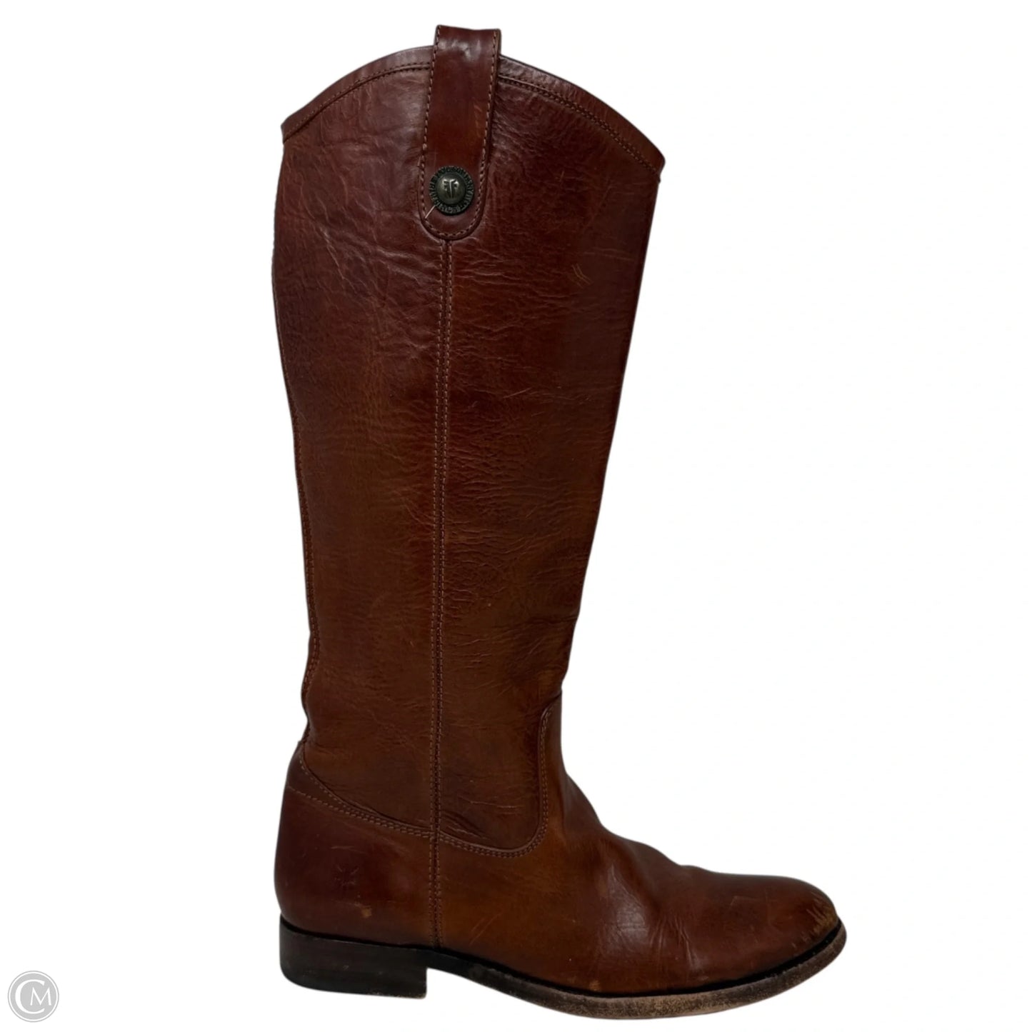 Melissa Button Boots Designer By Frye In Brown, Size: 7.5