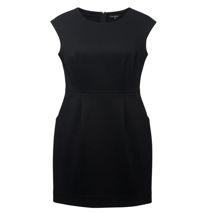Helaina Wool-Blend Shift Dress By Theory In Black, Size: S