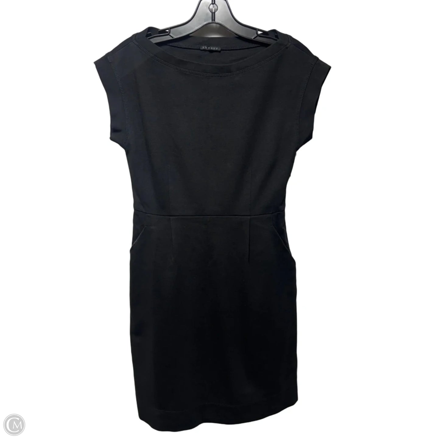 Helaina Wool-Blend Shift Dress By Theory In Black, Size: S