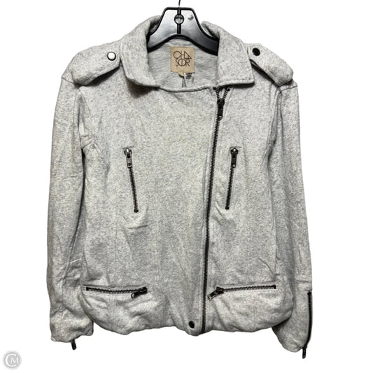Jacket Moto By Chaser In Grey, Size: S