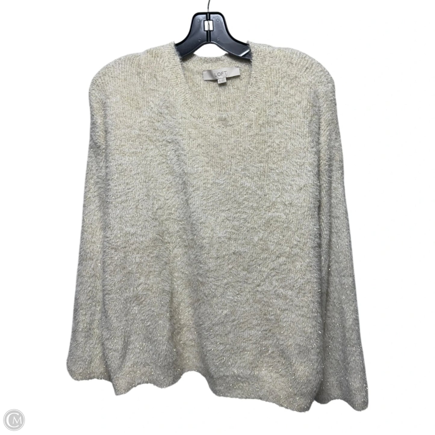 Sweater By Loft In Cream, Size: Xl